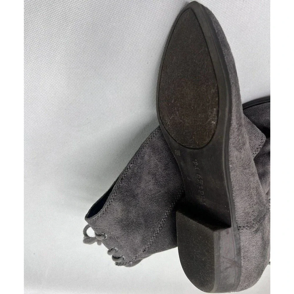 Indigo Rd Joss Faux Suede Slip On Ankle Booties Boots Gray Women's Size 8